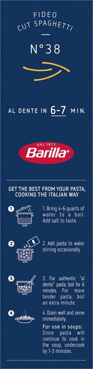 slide 2 of 9, Barilla Fideo Cut Spaghetti Pasta, 1 lb