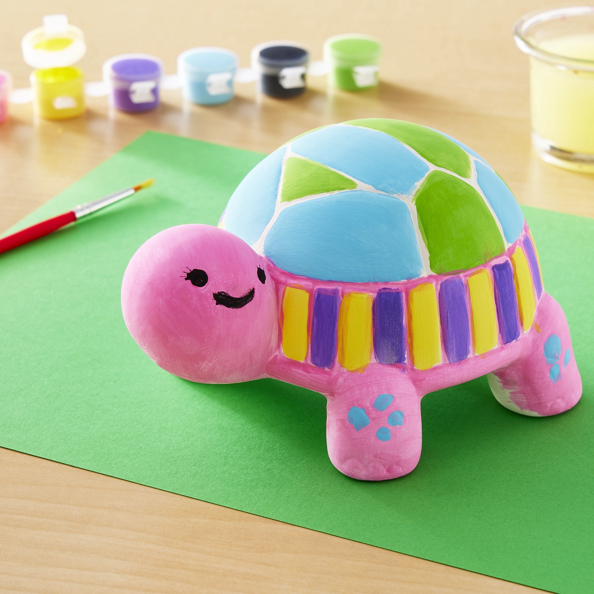 slide 4 of 6, Color Zone Paint Your Own Turtle Kit, 5 in x 5 in x 3 in