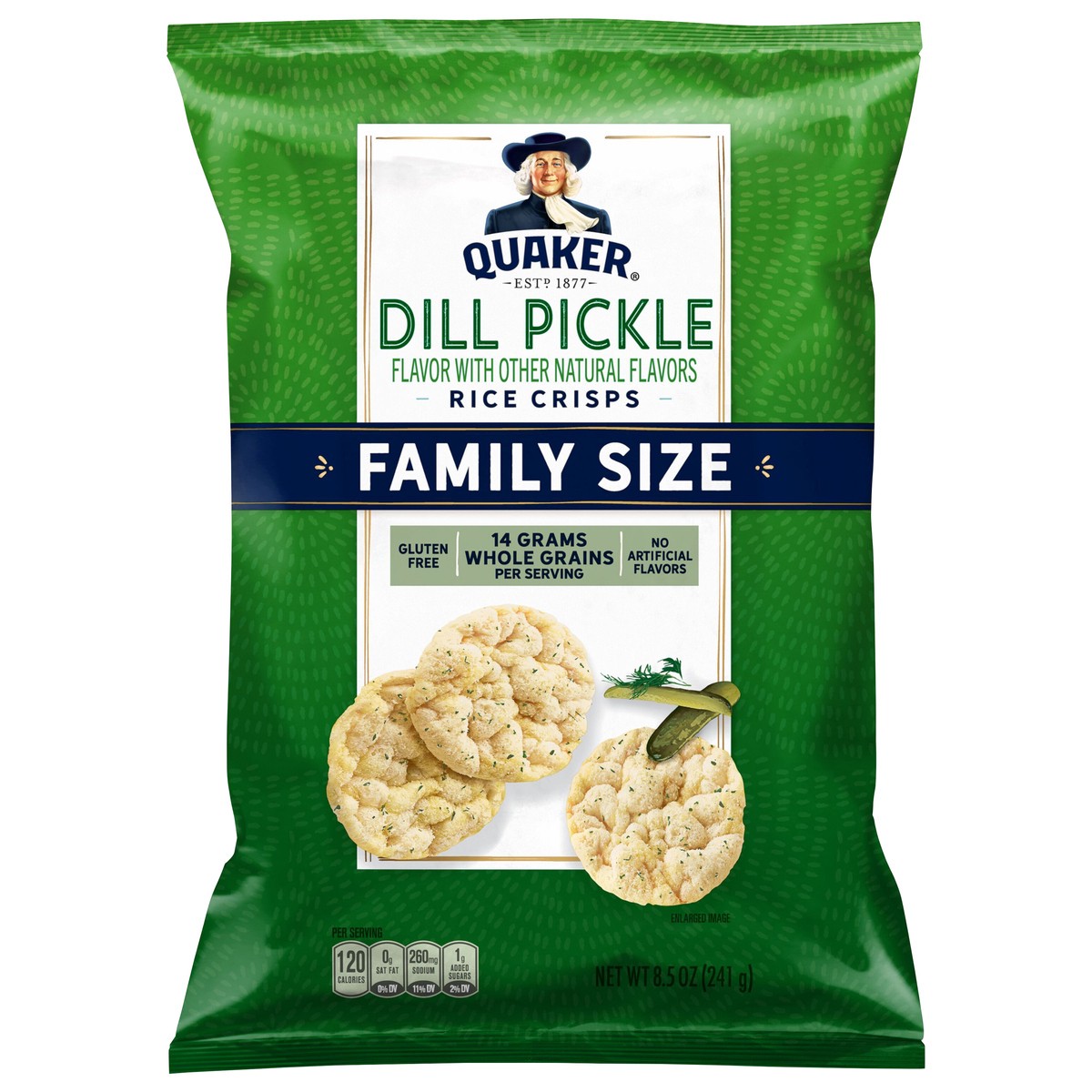 slide 1 of 7, Quaker Dill Pickle Rice Crisps, 8.5 oz