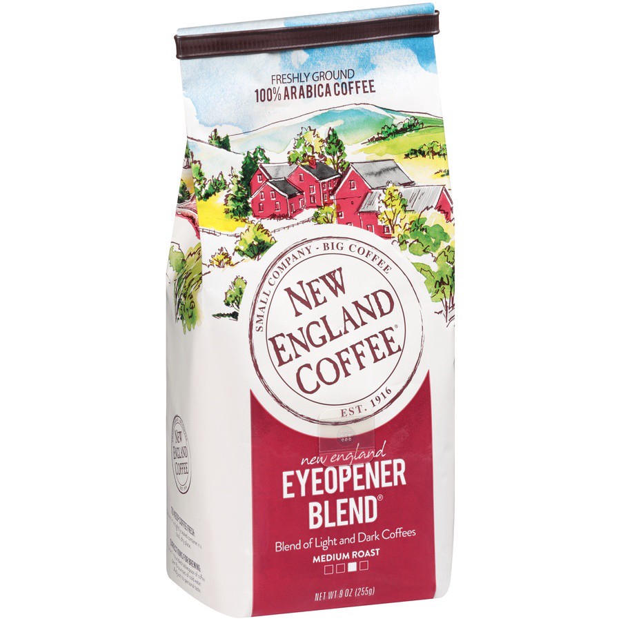 slide 2 of 7, New England Coffee Eyeopener Blend Medium Roast Ground Coffee, 9 oz