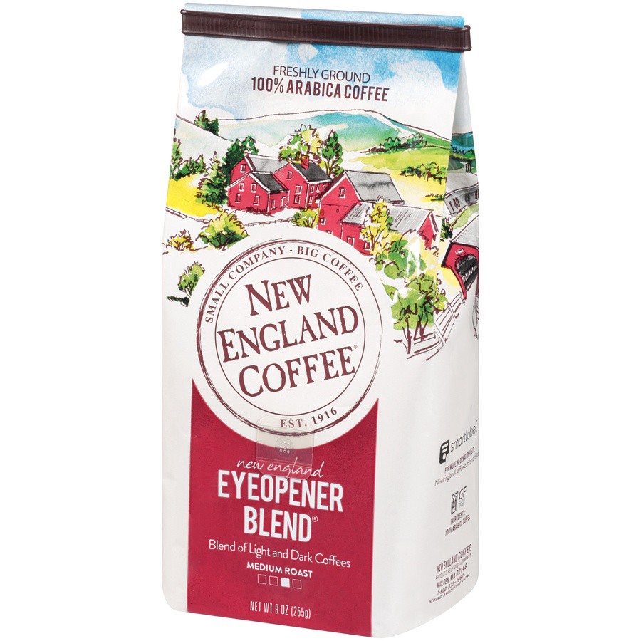 slide 3 of 7, New England Coffee Eyeopener Blend Medium Roast Ground Coffee, 9 oz