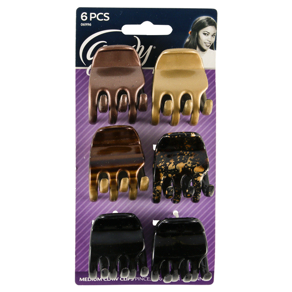 slide 1 of 2, Goody Classics Half Claw Clips, 6 ct