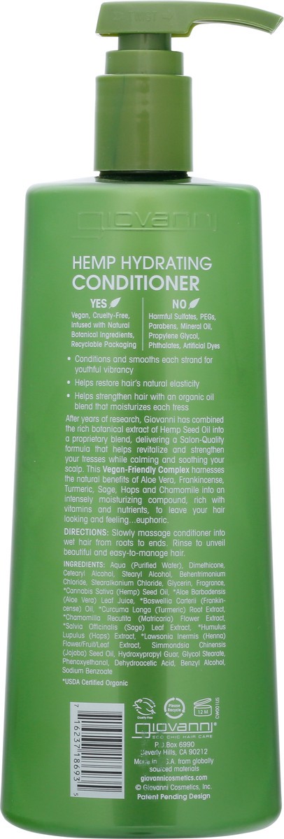 slide 7 of 13, Giovanni Hemp Hydrating Conditioner, 1 ct