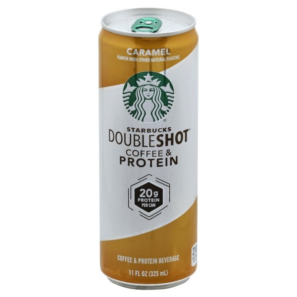 slide 1 of 2, Starbucks Doubleshot With Protein Caramel, 11 fl oz