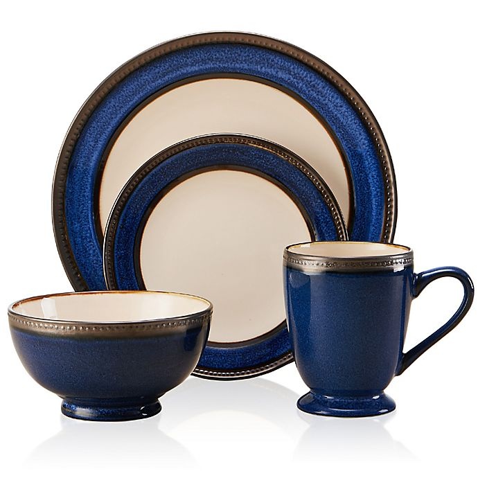 slide 1 of 1, Pfaltzgraff Everyday Catalina Dinnerware Set - Cobalt, 16 ct