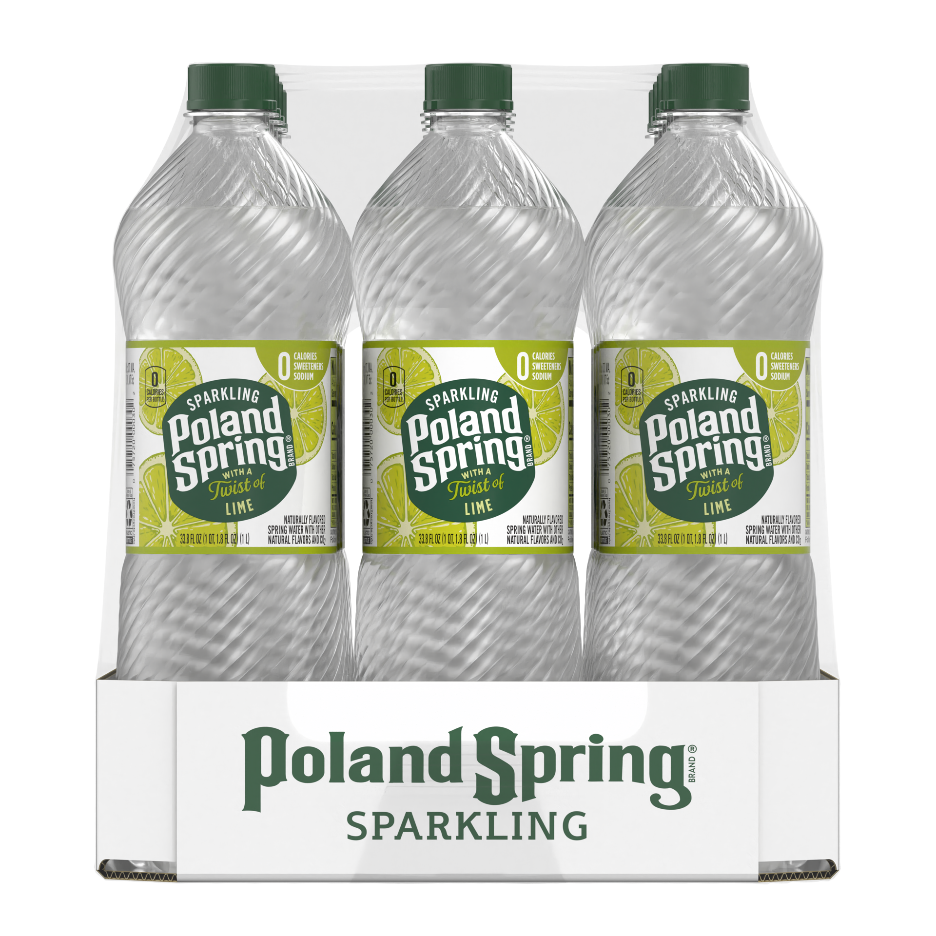 slide 3 of 5, Poland Spring Sparkling Water, Zesty Lime, 33.8 oz. Bottles (Pack of 12), 12 ct; 33.8 fl oz