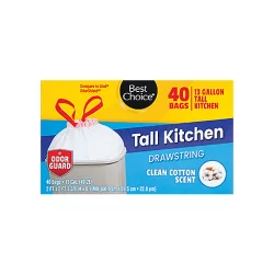 Best Choice Clean Cotton Scent Drawstring Tall Kitchen Bag