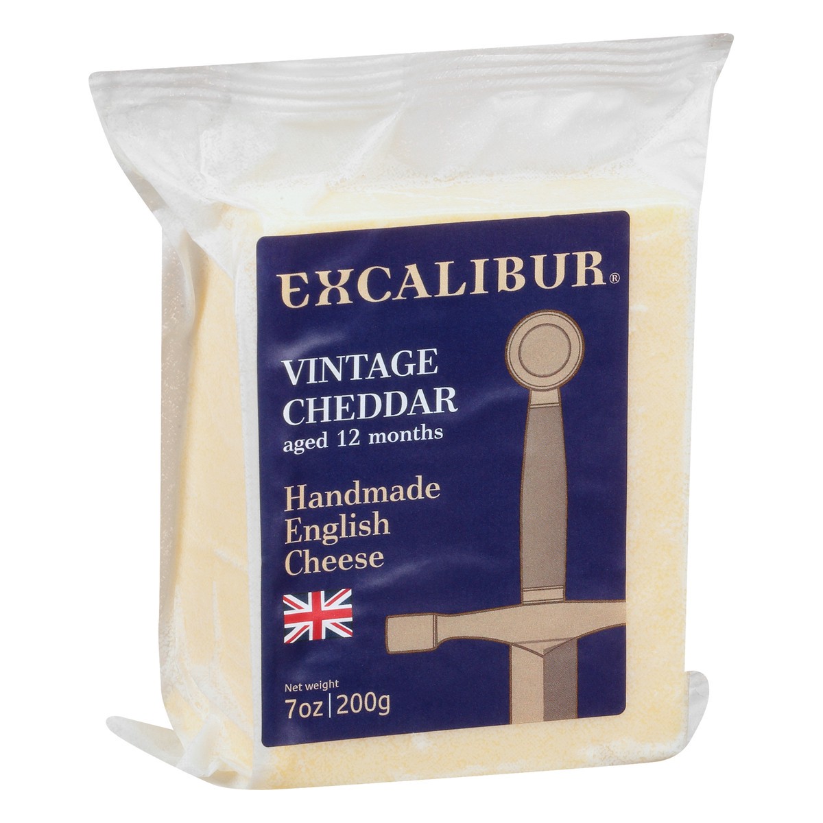 slide 2 of 10, Excalibur Cheddar Vintage Cheese 12mo, 7 oz