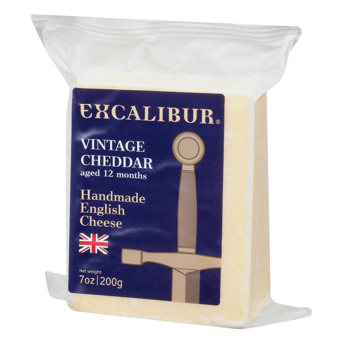 slide 3 of 10, Excalibur Cheddar Vintage Cheese 12mo, 7 oz