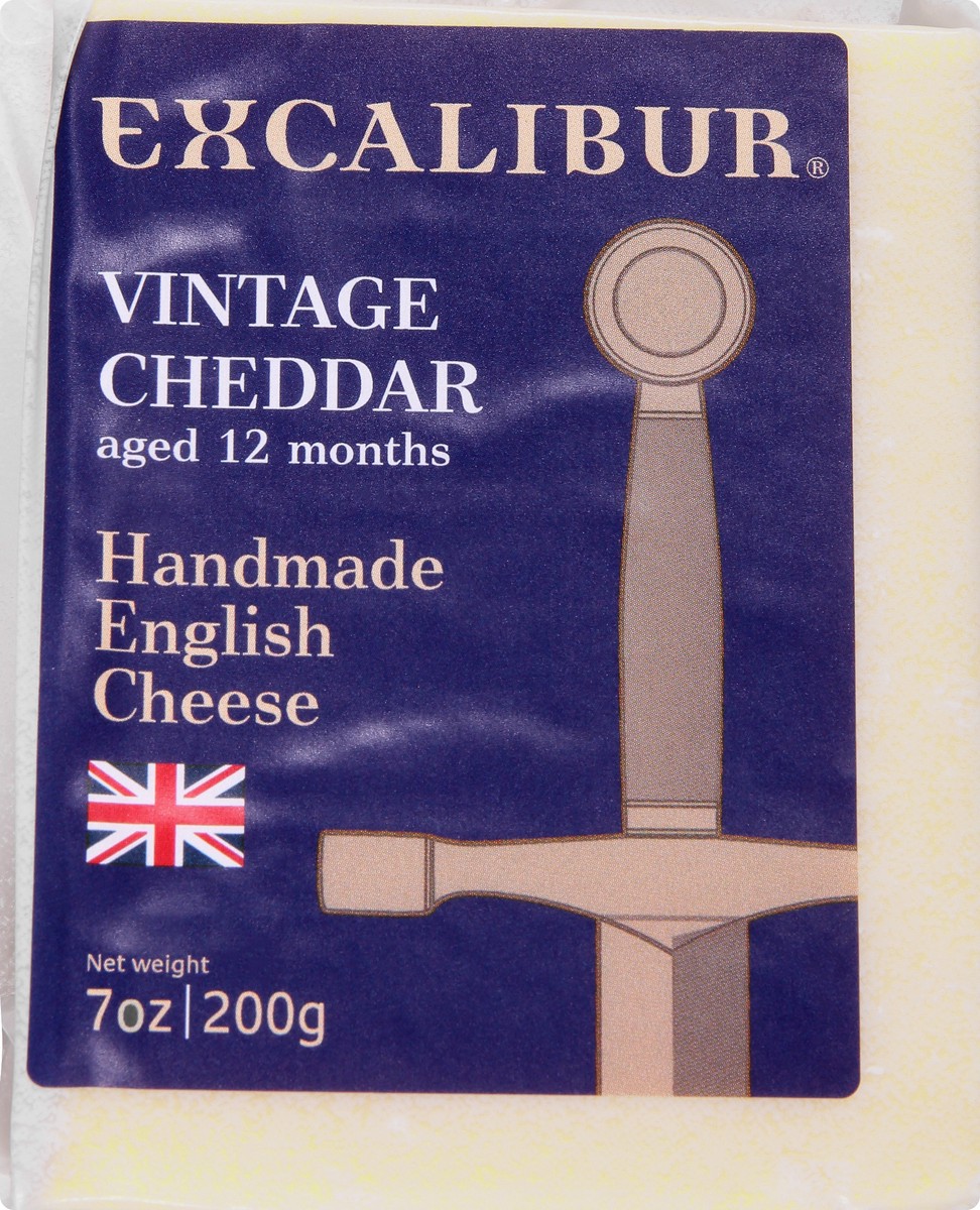 slide 9 of 10, Excalibur Cheddar Vintage Cheese 12mo, 7 oz