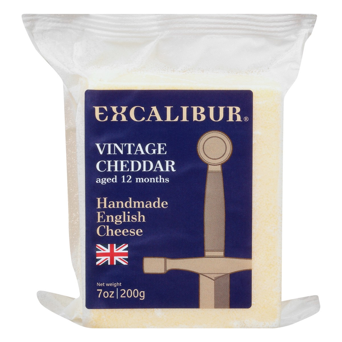 slide 1 of 10, Excalibur Cheddar Vintage Cheese 12mo, 7 oz