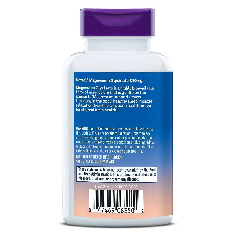 slide 3 of 9, Natrol High Absorption Magnesium Vitamin Glycinate Capsules - 60ct, 60 ct