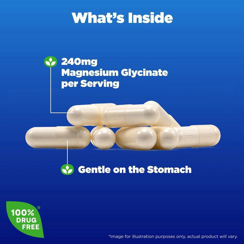slide 8 of 9, Natrol High Absorption Magnesium Vitamin Glycinate Capsules - 60ct, 60 ct