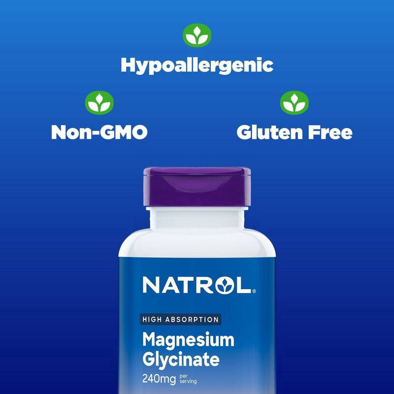 slide 9 of 9, Natrol High Absorption Magnesium Vitamin Glycinate Capsules - 60ct, 60 ct
