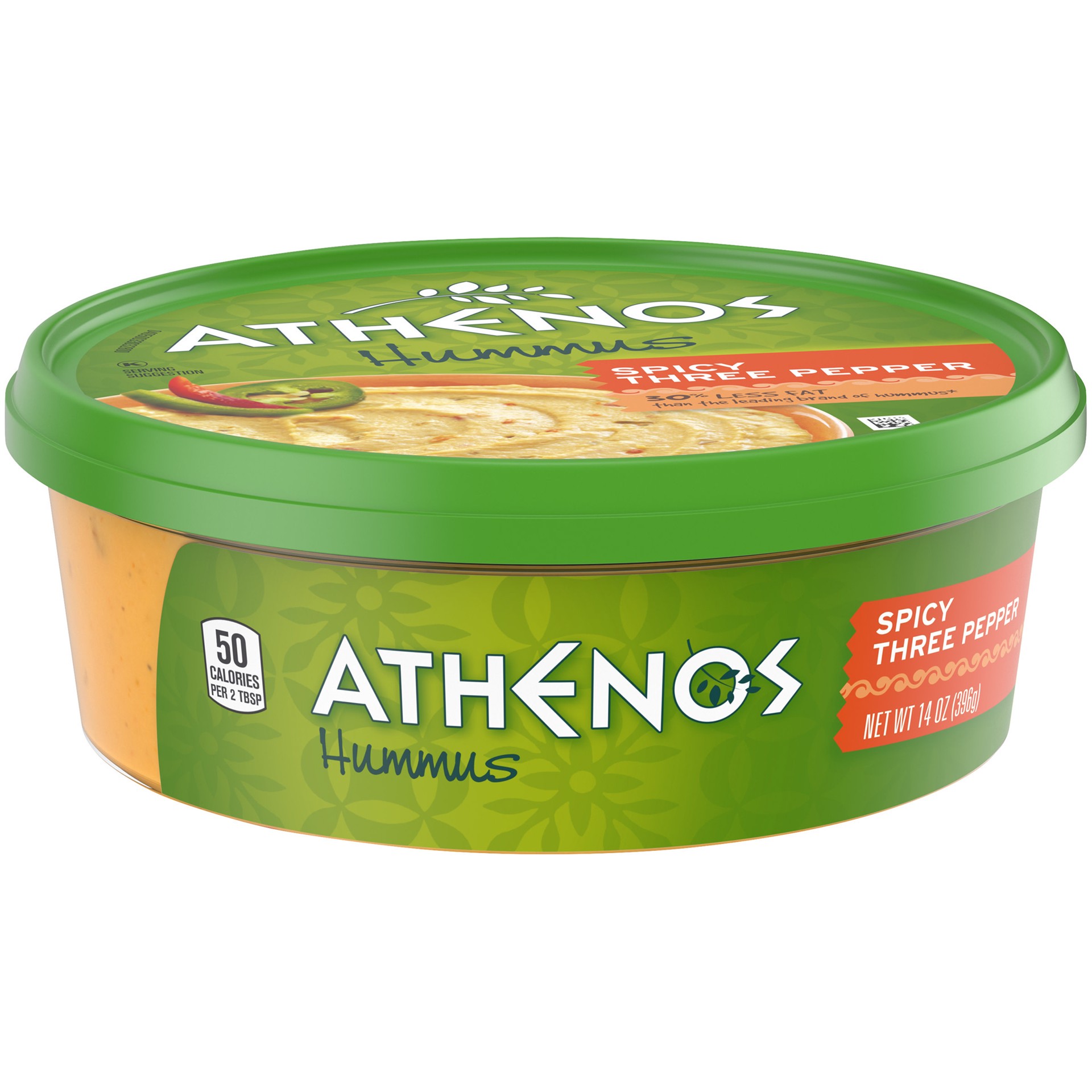 slide 3 of 5, Athenos Spicy Three Pepper Hummus, 14 oz Tub, 14 oz