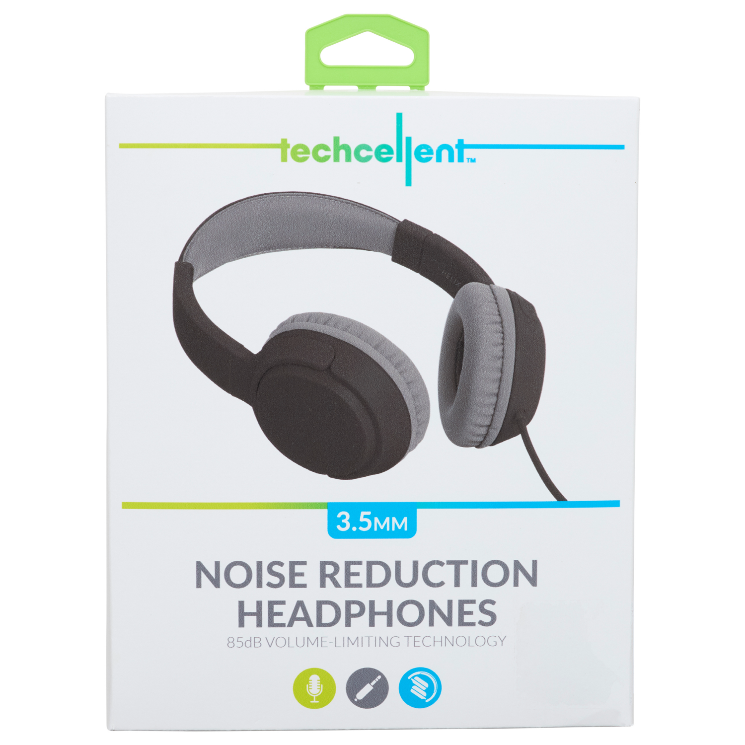 slide 1 of 6, Techcellent Kids Headphones With Microphone - Black, 1 ct