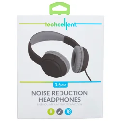 Techcellent Kids Headphones With Microphone - Black