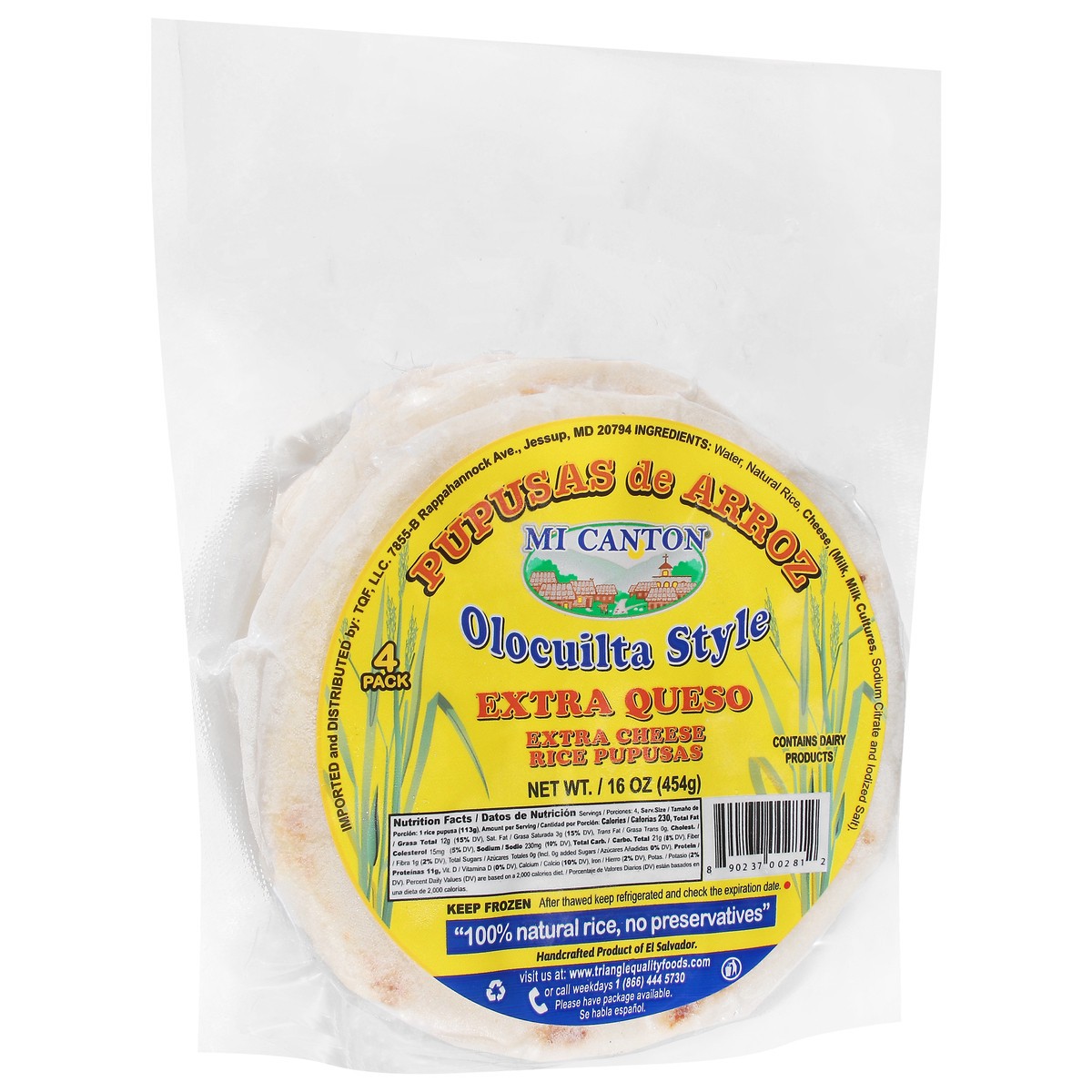 slide 10 of 14, Mi Canton Extra Cheese Olocuilta Style Rice Pupusas 16 oz, 16 oz