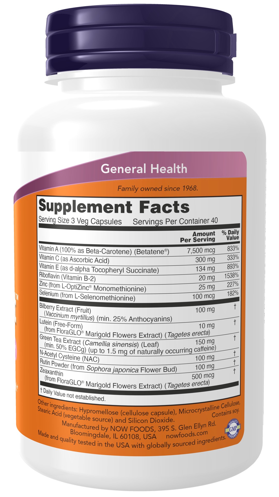 slide 2 of 4, NOW Ocu Support™- 120 Veg Capsules, 120 ct