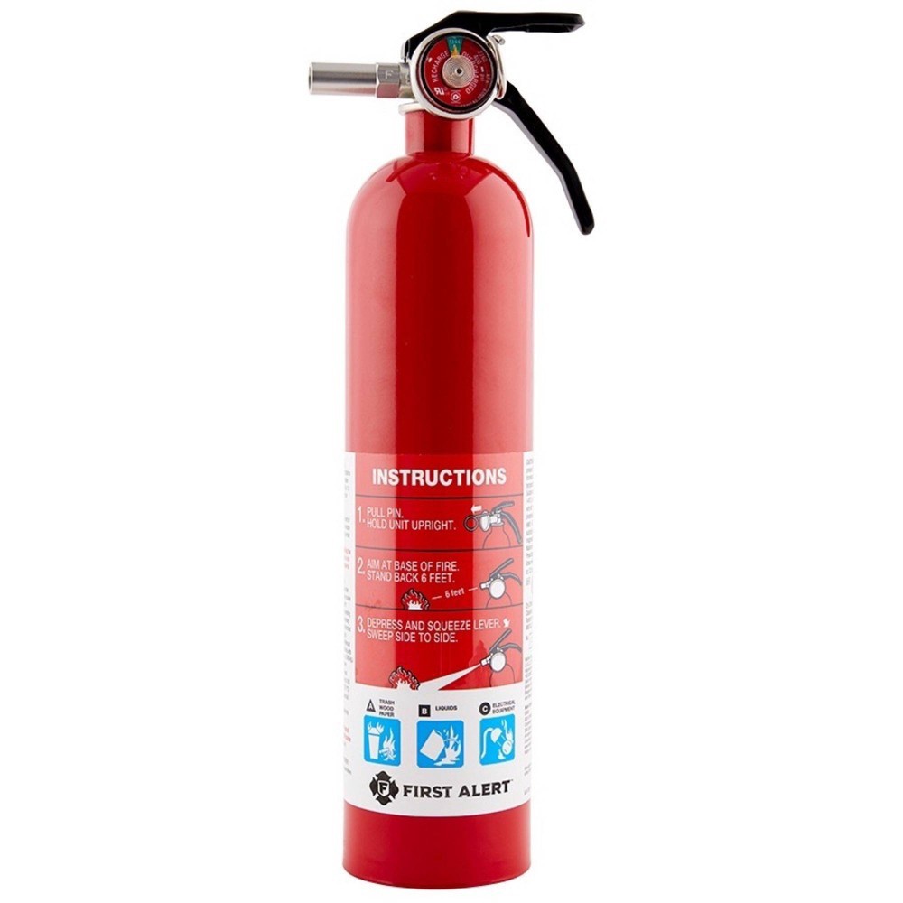 slide 2 of 3, First Alert HOME1 Multipurpose ABC Rechargeable Fire Extinguisher, 4 ct