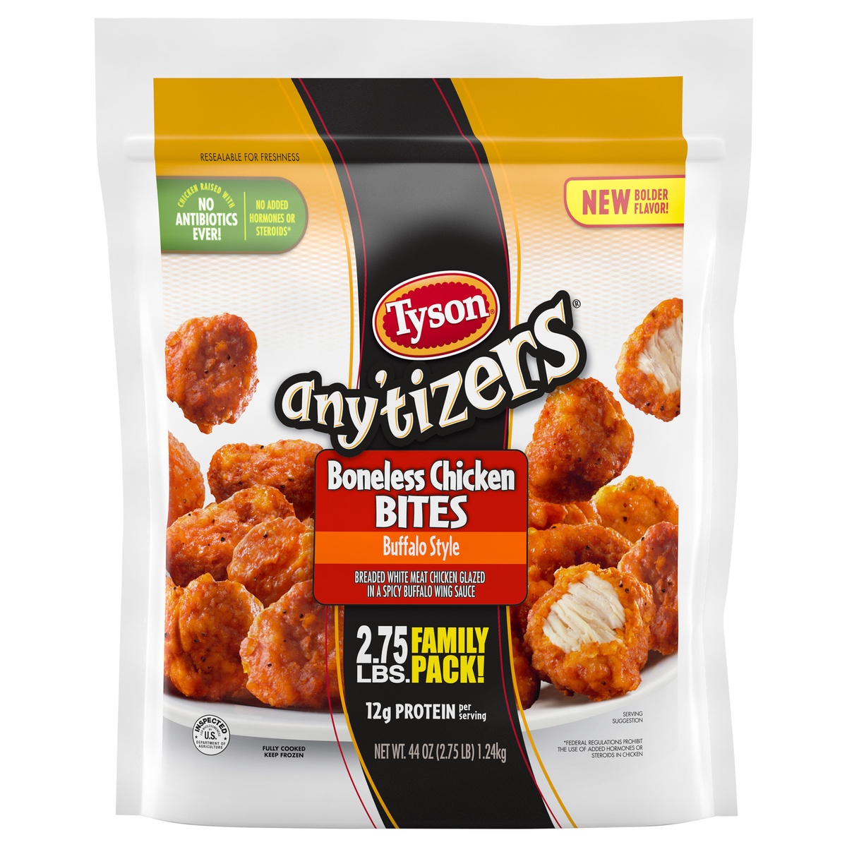 slide 1 of 6, Tyson Any'tizers Buffalo Style Boneless Chicken Bites, 