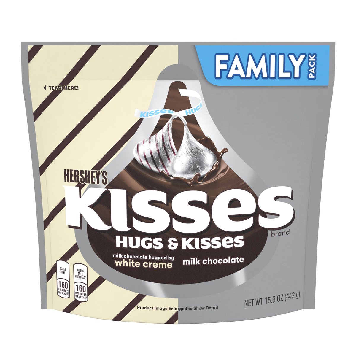 slide 1 of 1, Hershey's Kisses Hugs & Kisses Family Pack, 15.6 oz