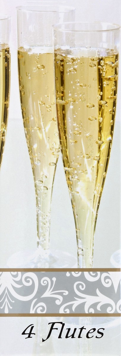 slide 2 of 5, Party Essentials Champagne Flutes, 4 ct