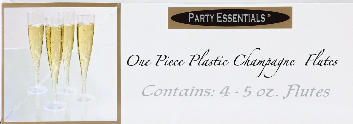 slide 3 of 5, Party Essentials Champagne Flutes, 4 ct