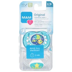 MAM Original Age 6-16 Months Pacifiers 1 ea