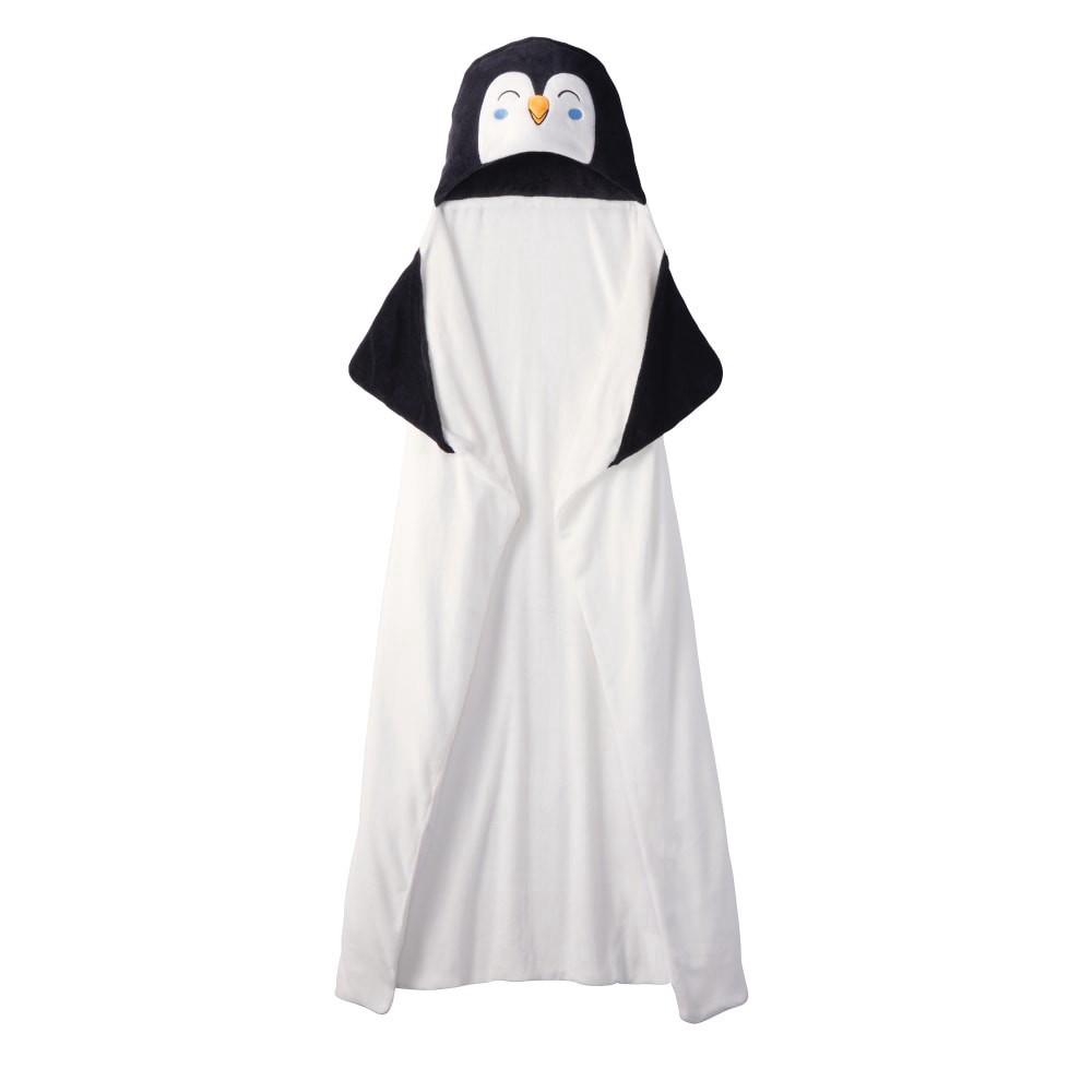 slide 2 of 3, Holiday Home Hooded Throw Penguin, 1 ct