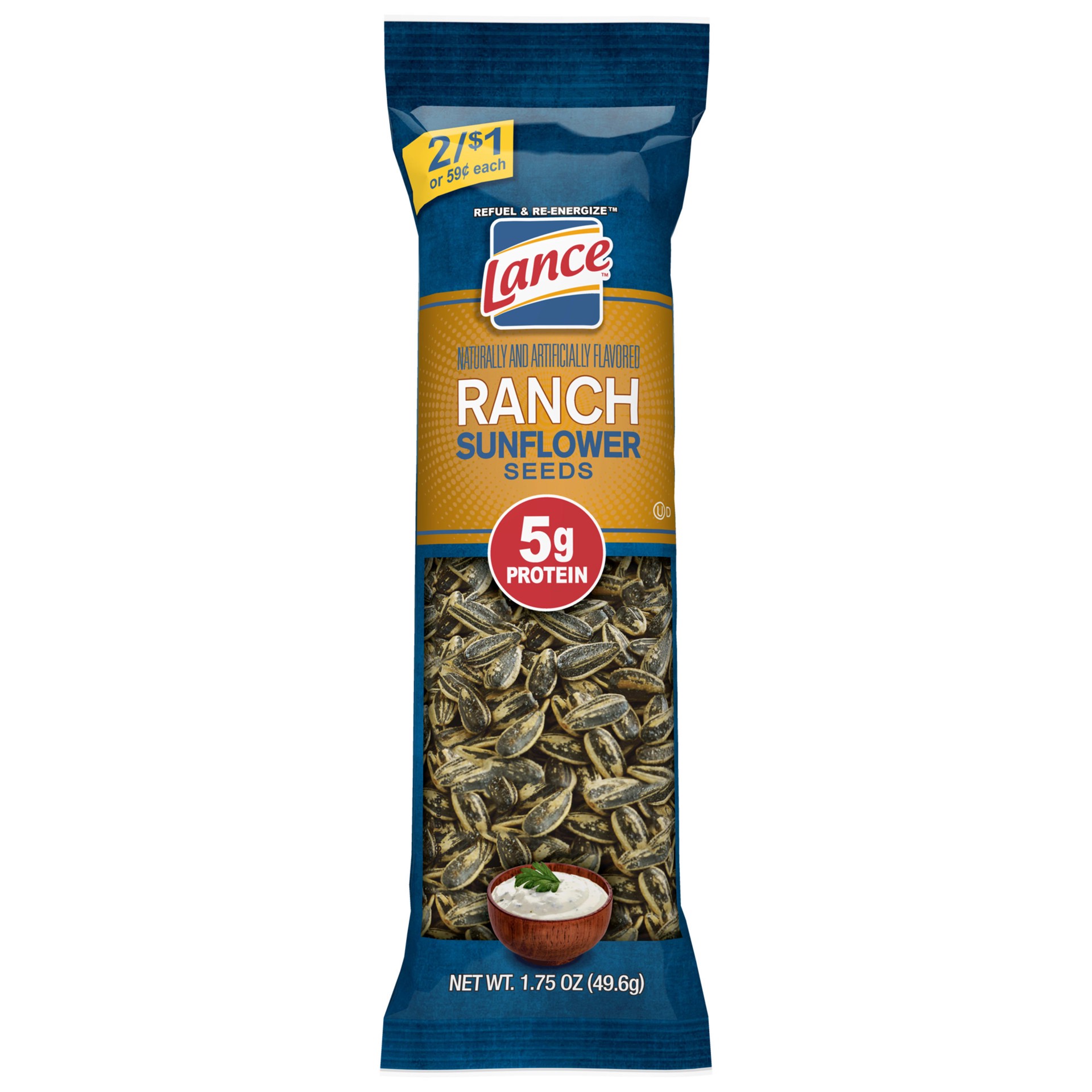 slide 1 of 5, Lance Ranch Sunflower Seeds, 1.75 Oz Single Pack, 1.75 oz