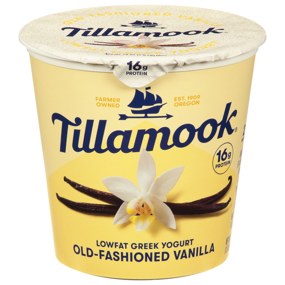 slide 2 of 11, Tillamook Lowfat Greek Old-Fashioned Vanilla Yogurt 24 oz, 24 oz