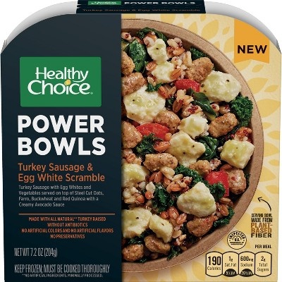 slide 1 of 1, Healthy Choice Turkey Sausage & Egg White Scramble Power Bowls, 7.2 oz