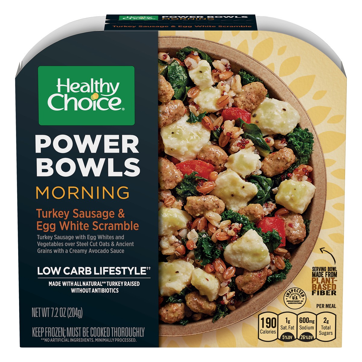 slide 7 of 12, Healthy Choice Power Bowls Morning Turkey Sausage & Egg White Scramble Turkey Sausage & Egg White Scramble 7.2 oz, 7.2 oz