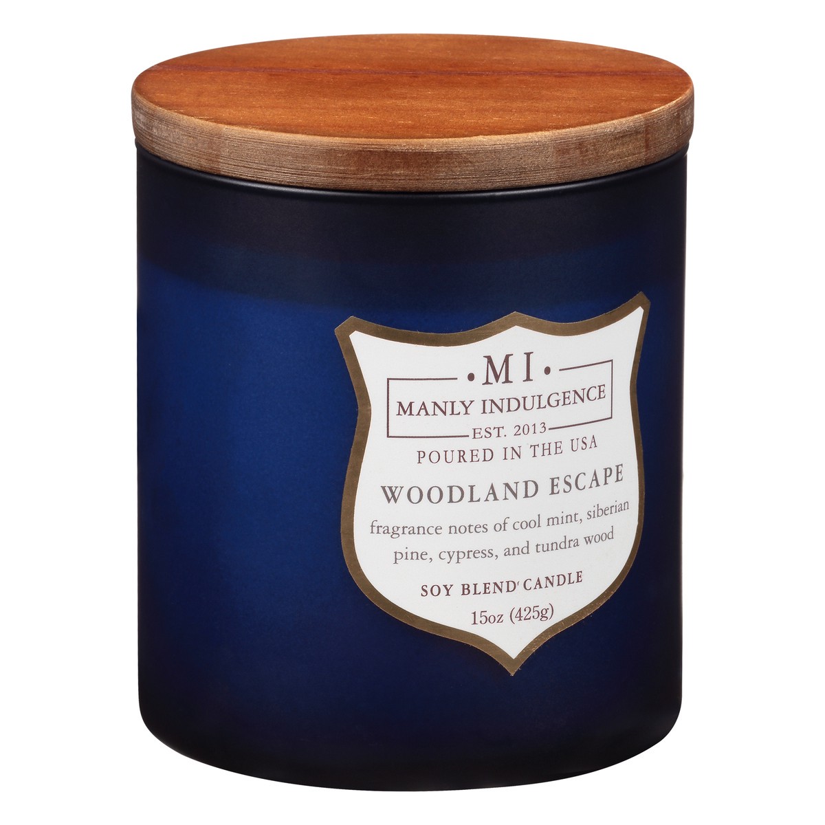 slide 6 of 11, Manly Indulgence Navy Soy Blend Woodland Escape Candle 1 ea, 1 ea