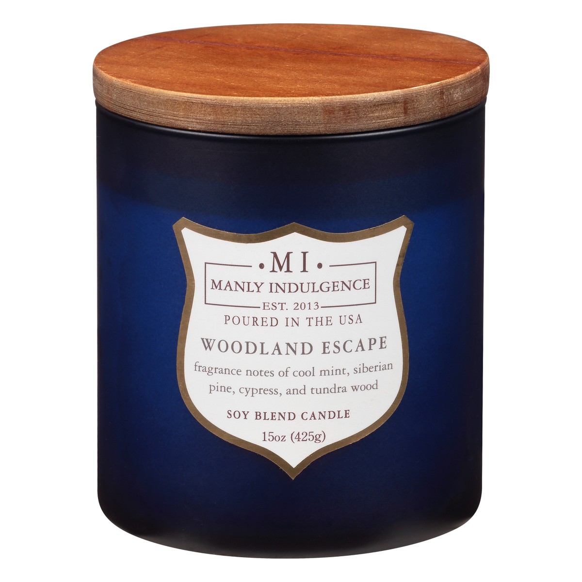 slide 11 of 11, Manly Indulgence Navy Soy Blend Woodland Escape Candle 1 ea, 1 ea