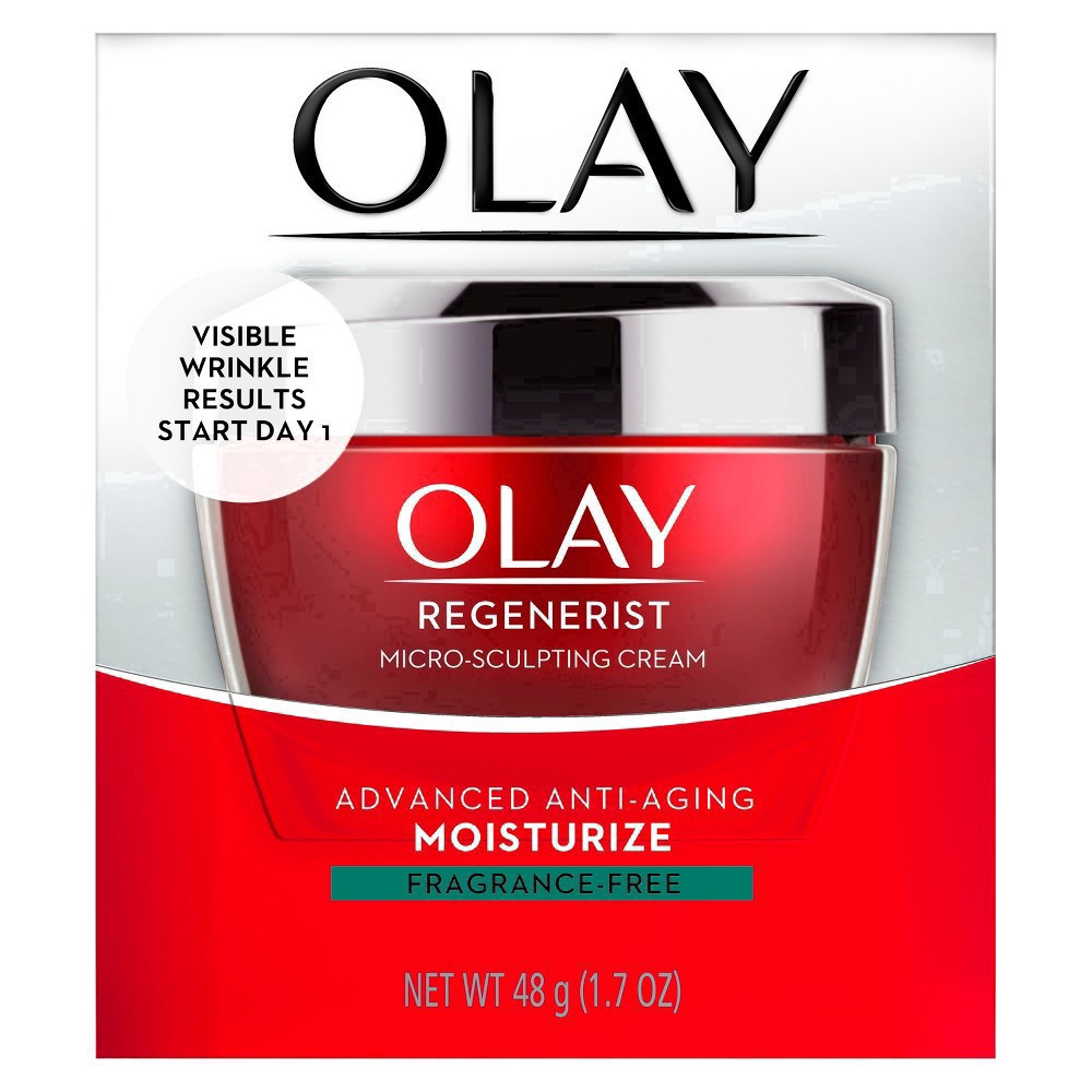 slide 56 of 87, Olay Regenerist Micro-Sculpting Cream Face Moisturizer, Fragrance-Free, 1.7 oz, 1.7 oz