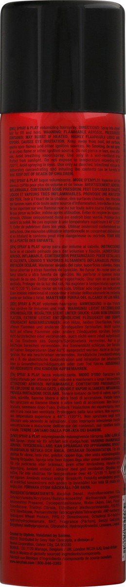 slide 3 of 9, Sexy Hair Big Spray & Play Volumizing Hairspray 10 oz, 10 oz