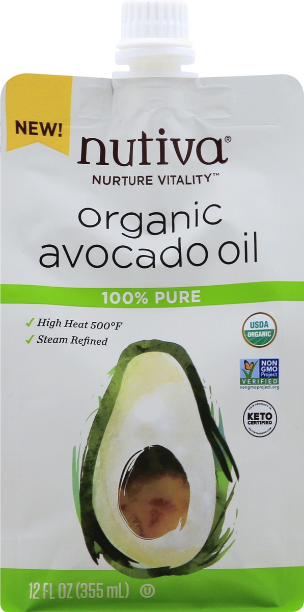 slide 3 of 13, Nutiva Nurture Vitality Organic 100% Pure Avocado Oil 12 oz, 12 oz