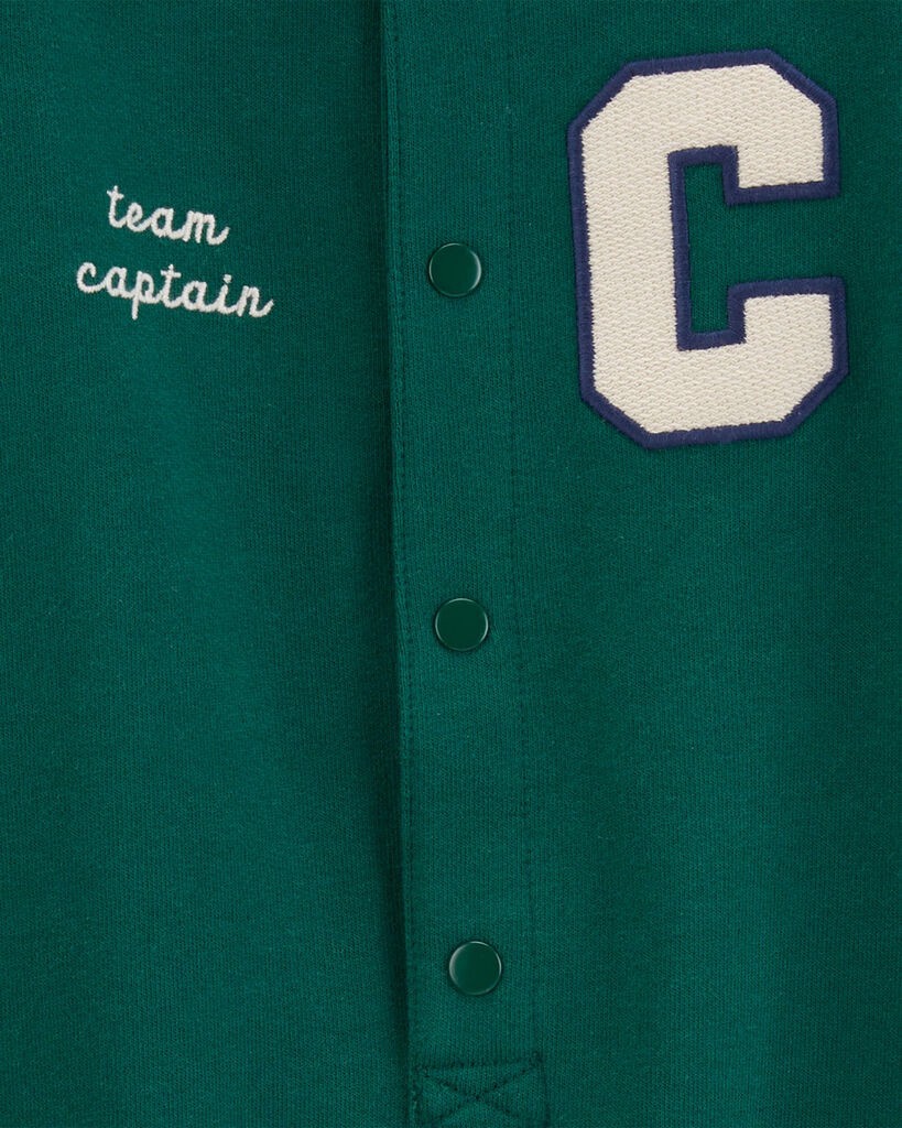 slide 2 of 2, Carter's Baby Varsity Button-Down Jumpsuit Green 6M, 1 ct