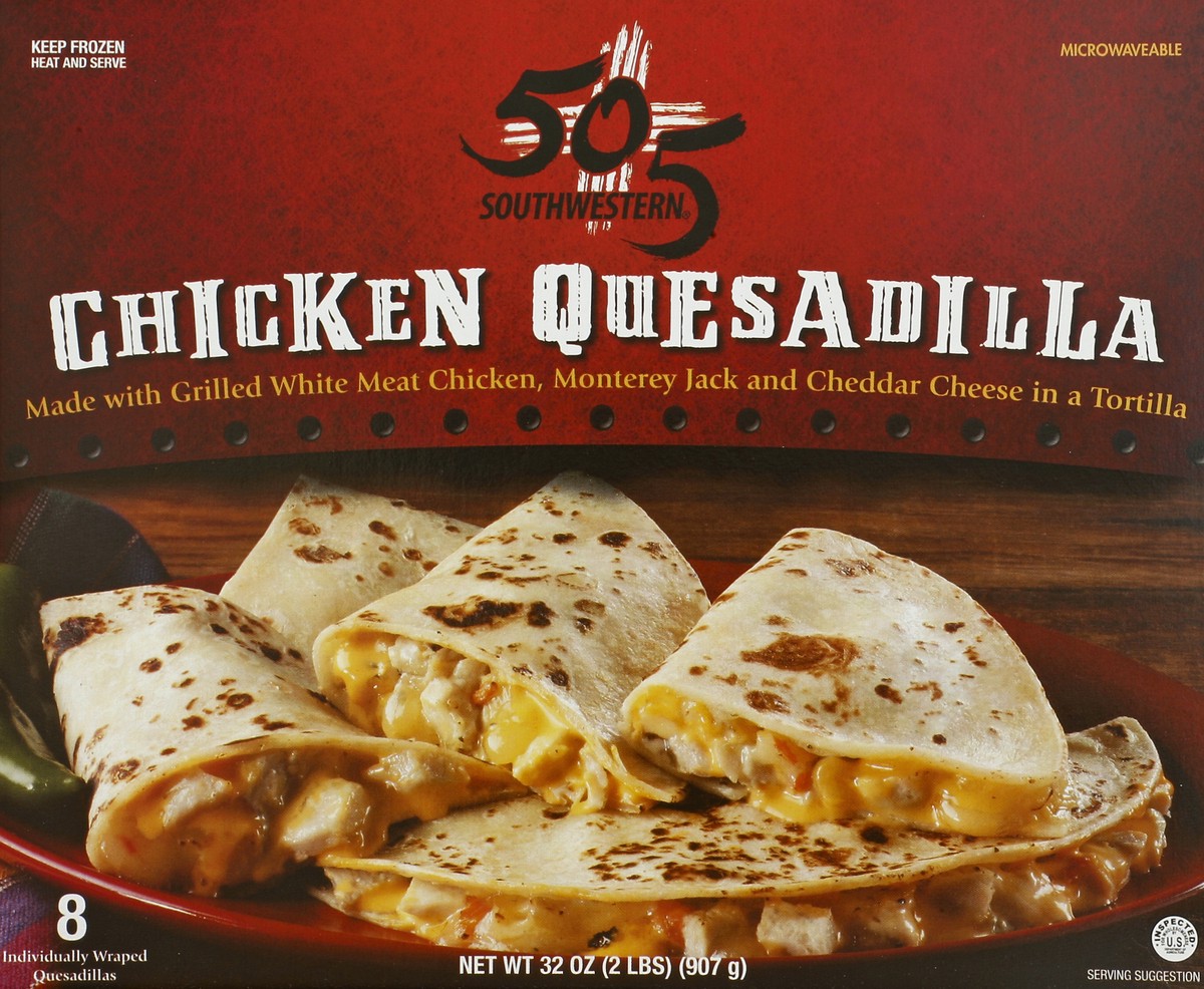 slide 1 of 5, 505 Southwestern Chicken Quesadilla 8 ea, 8 ct