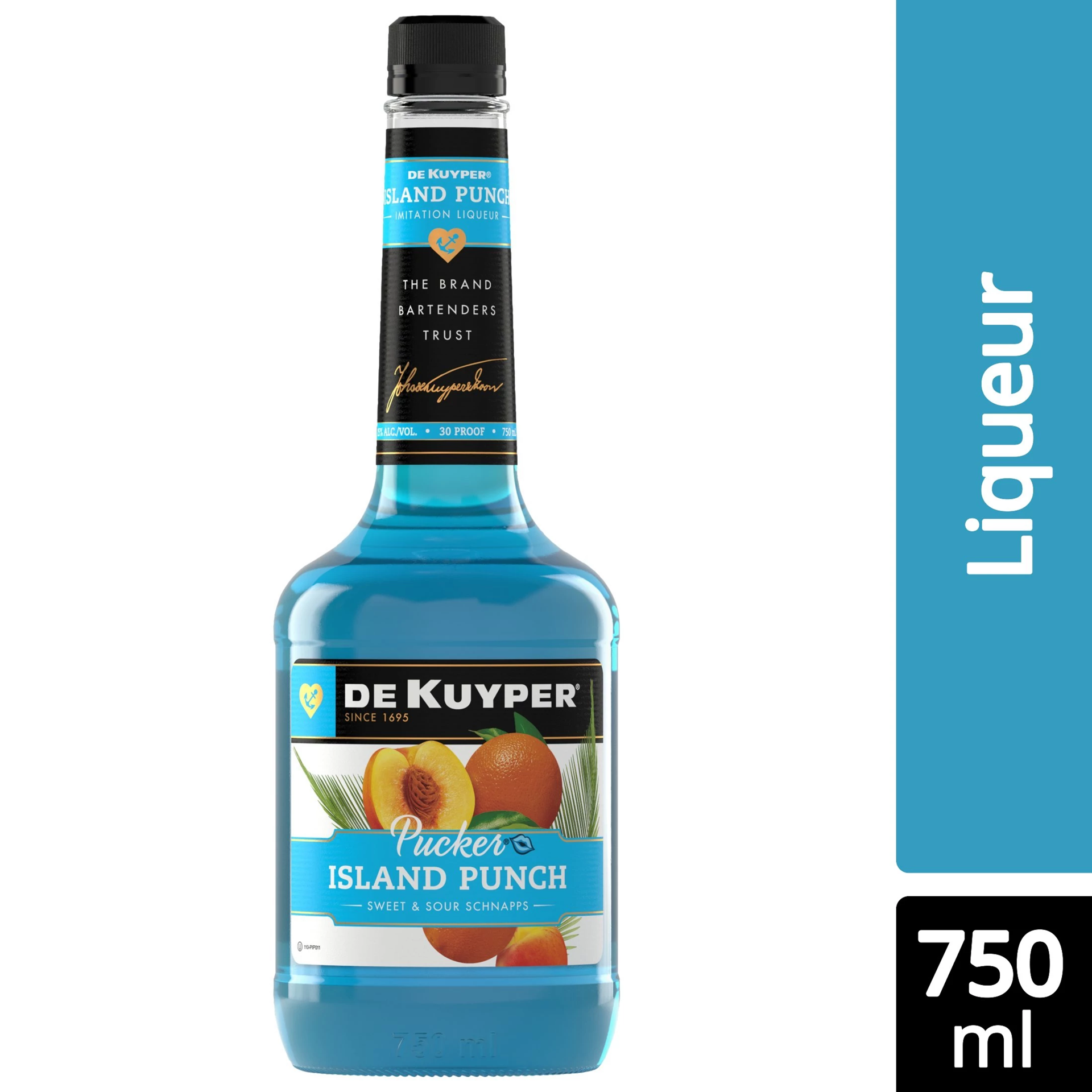 slide 1 of 2, Dekuyper Island Blue Pucker, 750 ml