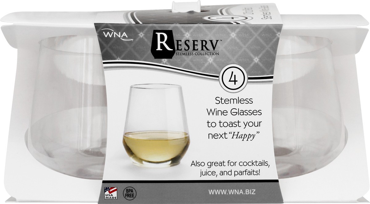slide 3 of 8, Reserv Stemless Wine Glasses, Plastic, 4 ct