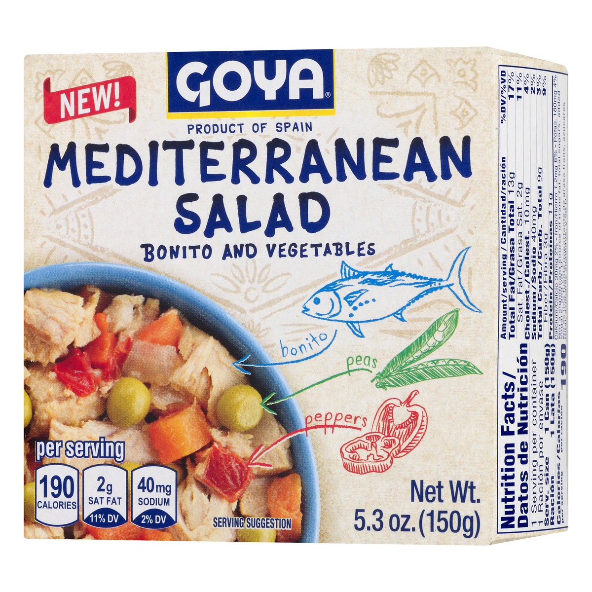 slide 2 of 12, Goya Bonito & Vegetable Mediterranean Salad, 5.29 oz