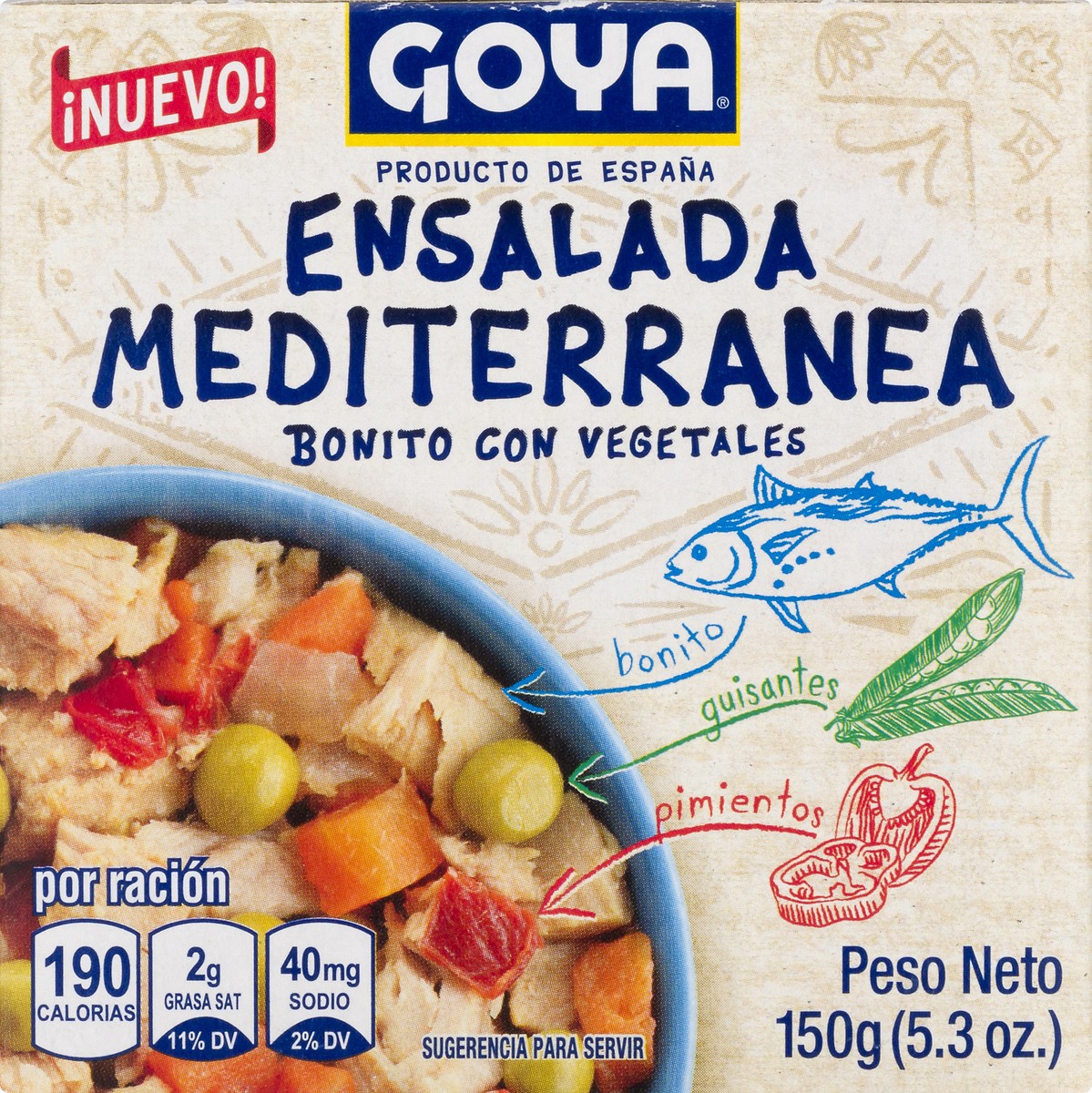 slide 6 of 12, Goya Bonito & Vegetable Mediterranean Salad, 5.29 oz