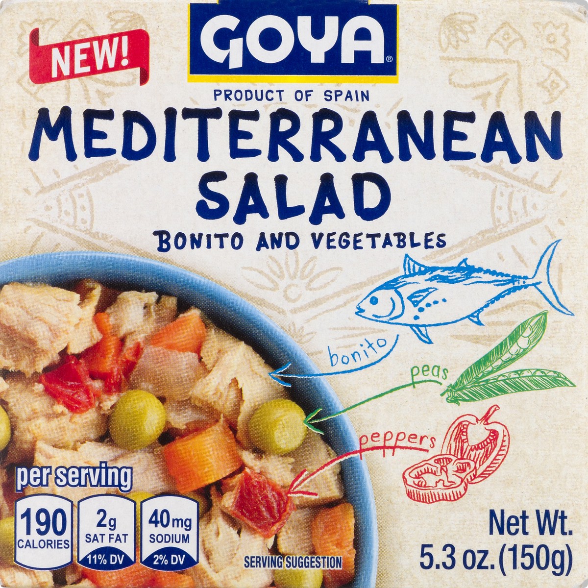 slide 10 of 12, Goya Bonito & Vegetable Mediterranean Salad, 5.29 oz