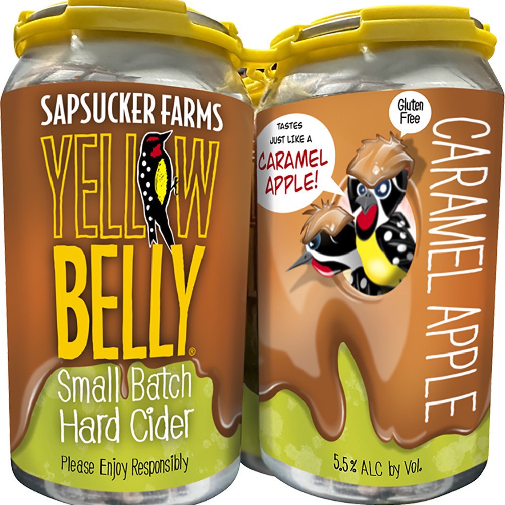 slide 1 of 1, Yellow Belly Caramel Apple Cider, 4 ct; 12 oz