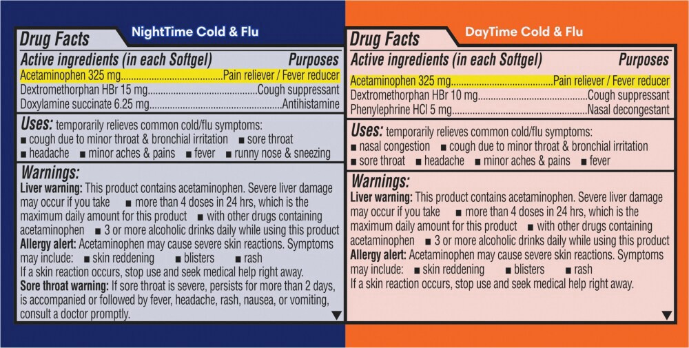 slide 3 of 4, Kroger Daytime/Nitetime Cold & Flu Softgels, 48 ct