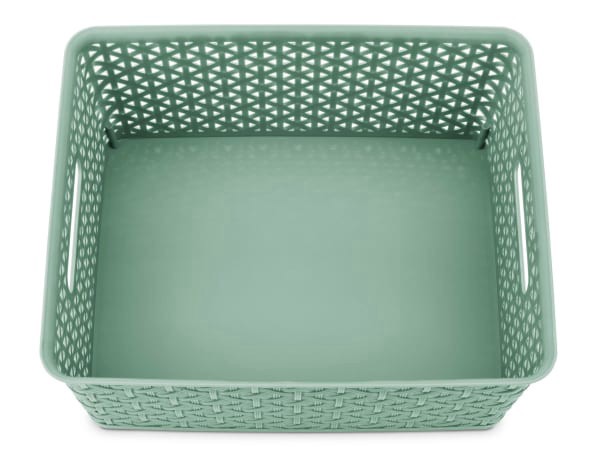 slide 11 of 13, Whitmor Resin Tote Med Loden Frost, MED