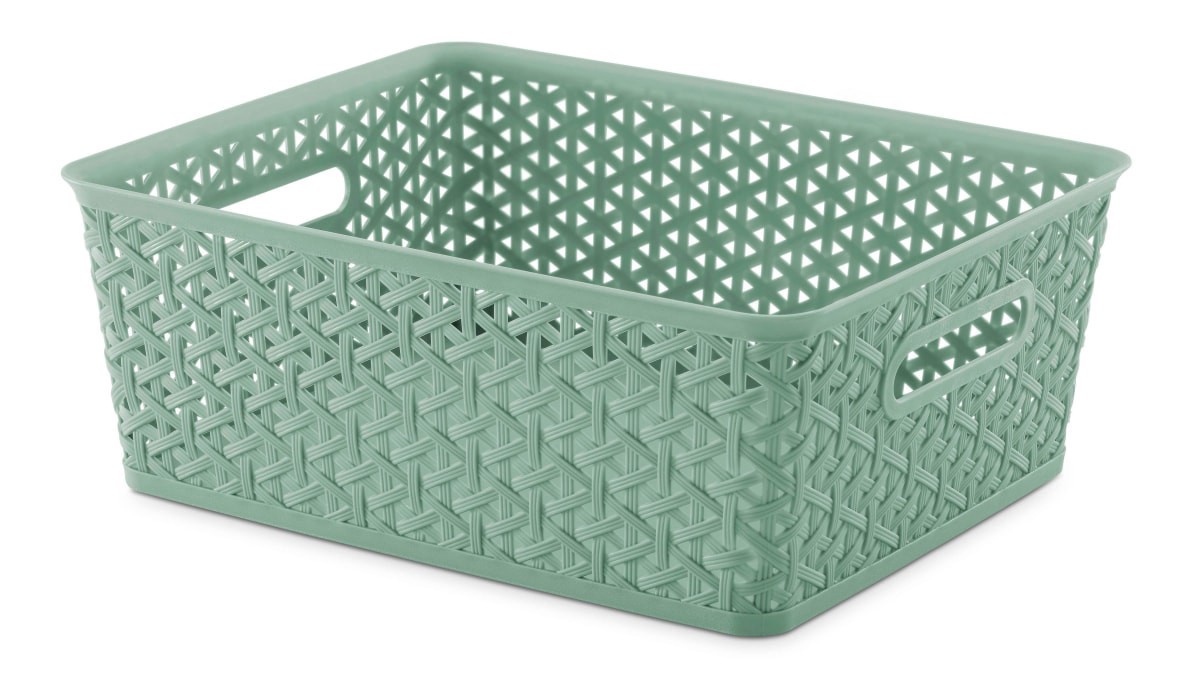 slide 1 of 13, Whitmor Resin Tote Med Loden Frost, MED